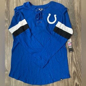 NWT NFL Team Apparel Women’s Medium  Indianapolis Colts Long Sleeve Blue Shirt